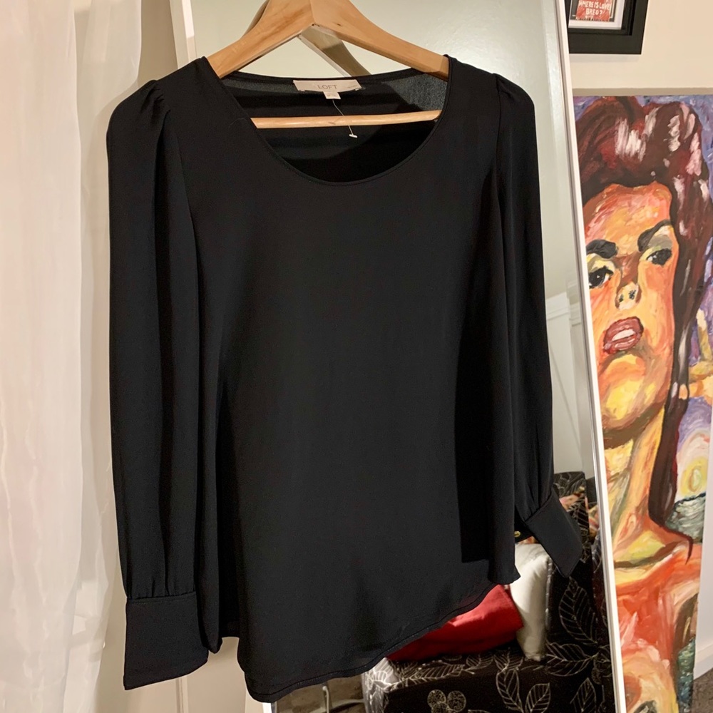 LOFT Black Blouse